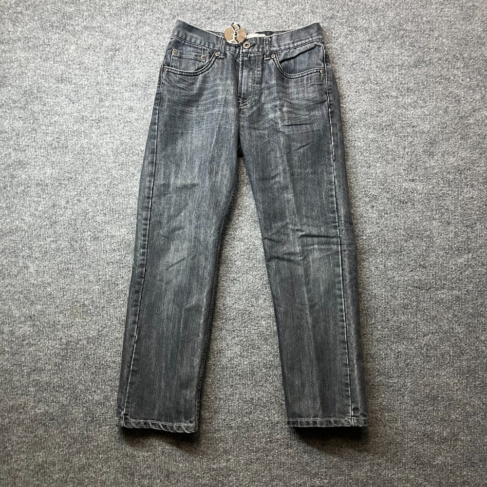 Levi's 505 Regular Jeans Kids Boys 12 REG Gray Denim Stretch Classic - 27X25